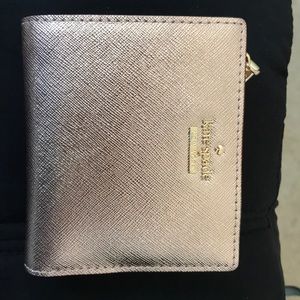 Rose gold leather Kate Spade ♠️ wallet